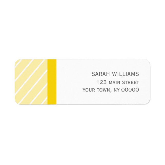 Yellow Stripes Pattern Label (Front)