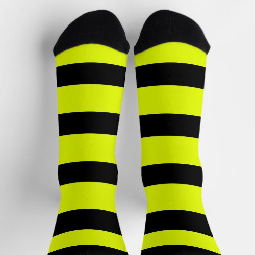 Yellow stripes pattern socks