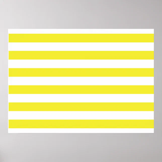 Yellow Striles Yellow Stripes Poster | Zazzle