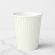 Yellow Stripes Summer Picnic Party Paper Cup