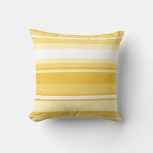 Yellow stripes throw pillow