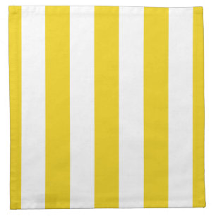 Yellow Stripes, White Stripes, Striped Pattern Cloth Napkin
