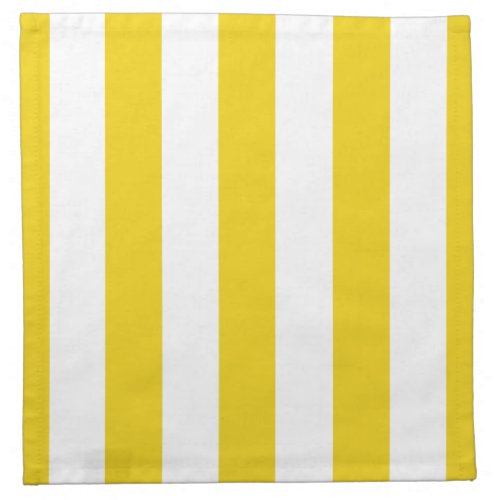 Yellow Stripes White Stripes Striped Pattern Cloth Napkin