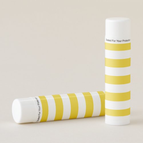 Yellow Stripes White Stripes Striped Pattern Lip Balm