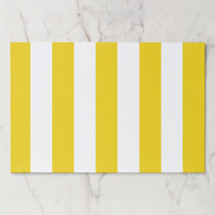 Yellow Stripes, White Stripes, Striped Pattern Paper Pad