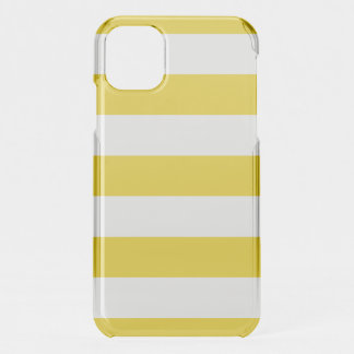 Yellow Stripes, White Stripes, Striped Pattern iPhone 11 Case