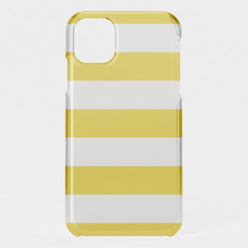 Yellow Stripes White Stripes Striped Pattern iPhone 11 Case
