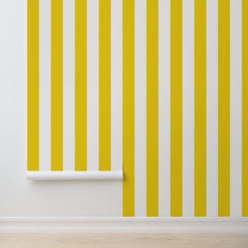 Yellow Stripes White Stripes Striped Pattern Wallpaper