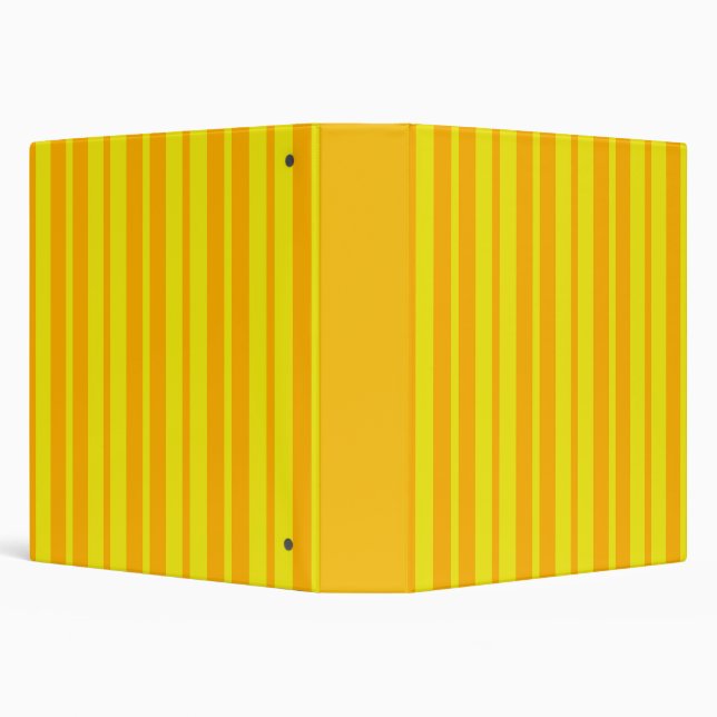 Yellow Stylish Stripes Pattern Design  3 Ring Binder (Background)