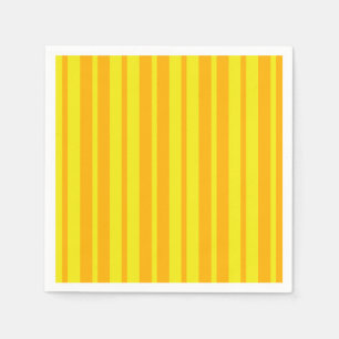 Yellow Stylish Stripes Pattern Design Napkins