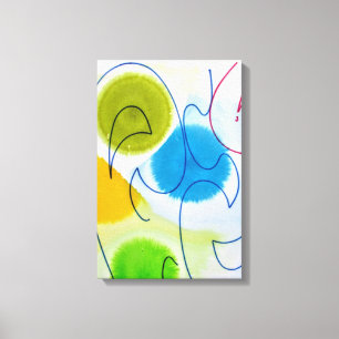Yellow Stylish Trendy Modern Abstract Canvas Print