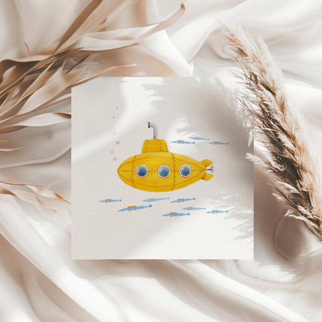 Yellow Submarine Kids Birthday Napkins (Creator Uploaded)