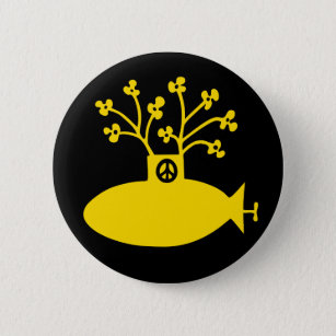 Yellow Submarine Sixties Peace Button
