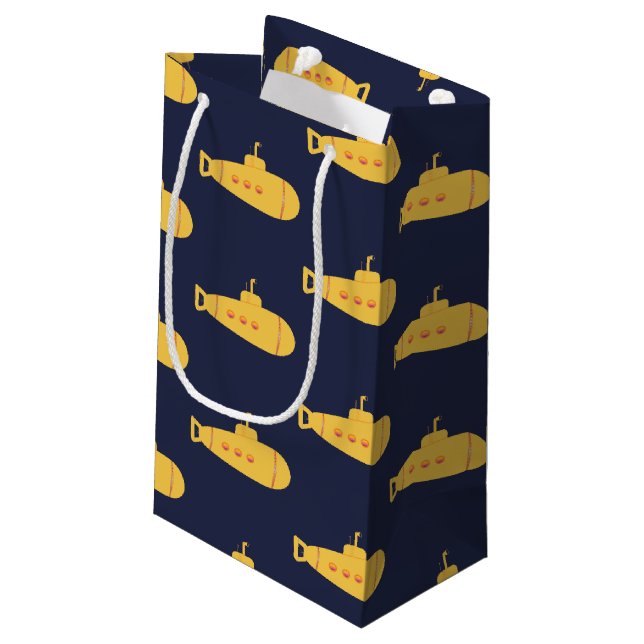 Yellow Submarine Small Gift Bag (Back Angled)