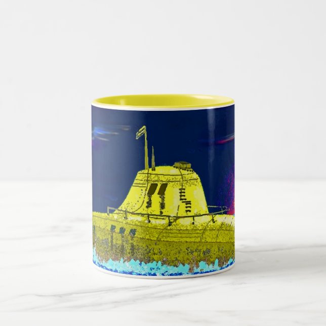 Yellow submarine Two-Tone coffee mug (Center)
