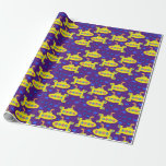 Yellow Submarines Personalize Background Colour Wrapping Paper