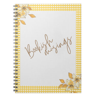 Yellow summer book journal notebook