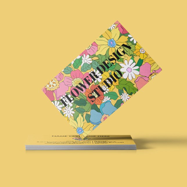 Yellow Summer Botanical Floral Business Card (Creator Uploaded)