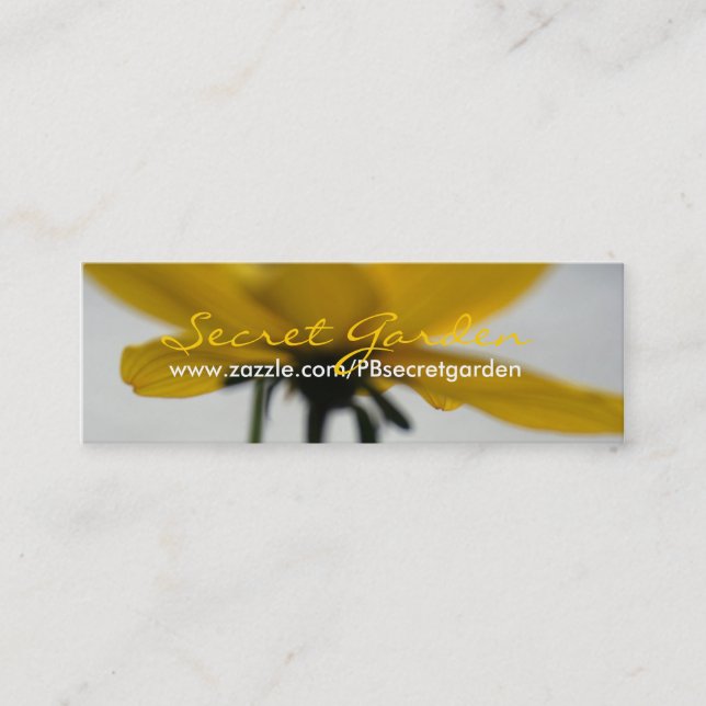 Yellow Summer Floral Photography Business card (Front)
