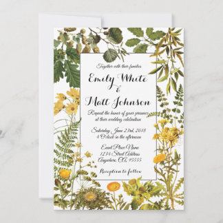 Yellow Summer Floral Wedding Invitation