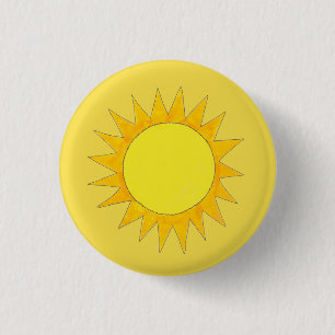 Yellow Summer Sunshine Beach Rays Sunny Day Sun Button