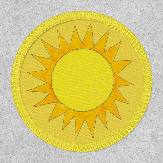 Yellow Summer Sunshine Beach Rays Sunny Day Sun Patch (Front)