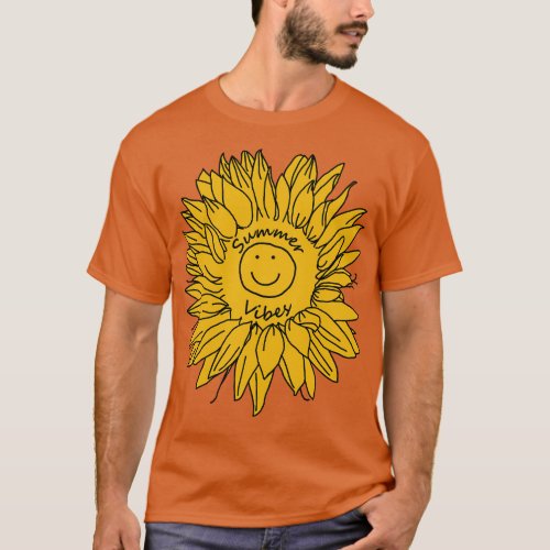 Yellow Summer Vibes Sunflowers T_Shirt