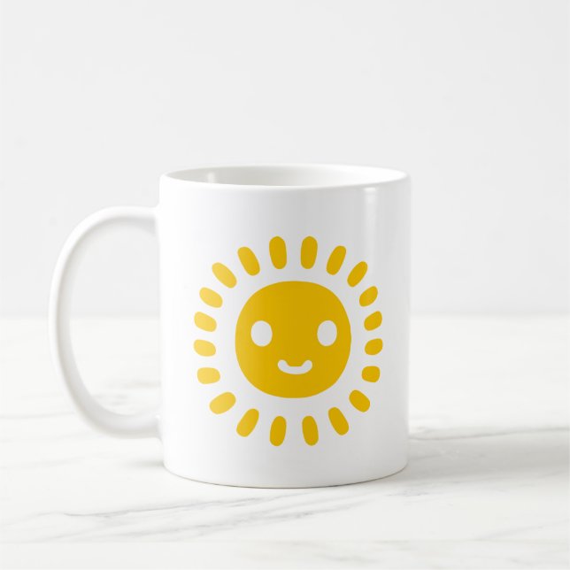 Yellow Sun Art Coffee Mug (Left)