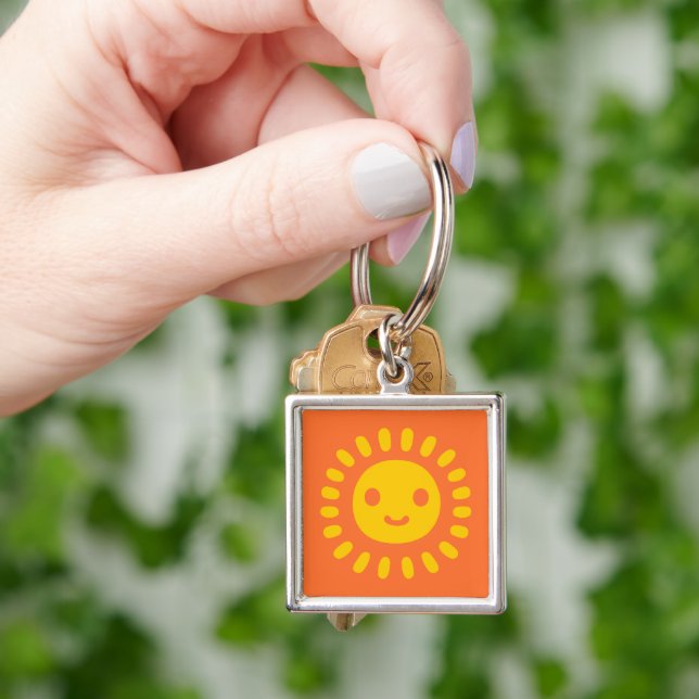 Yellow Sun Art Keychain (Hand)
