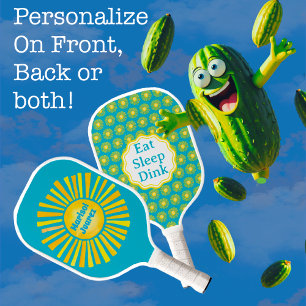 Yellow Sun Caribbean Blue Pickleball Paddle