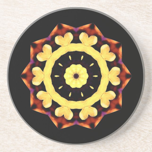 Yellow Sun Coaster (Front)