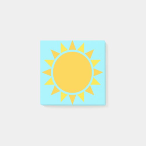 Yellow Sun Emoji Post_it Notes