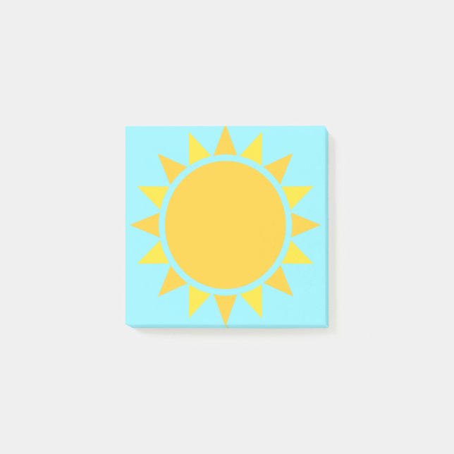 Yellow Sun Emoji Post-it Notes (Front)