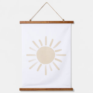 Yellow Sun Gender Neutral Nursery Decor Hanging Tapestry