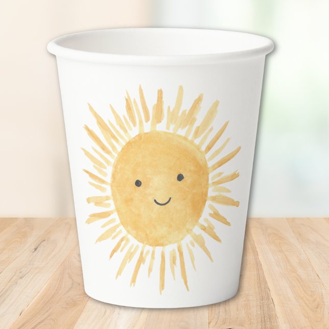 Yellow Sun Girl's Birthday Party Paper Cups (Creator Uploaded)