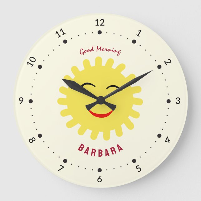 Yellow sun large clock (Front)