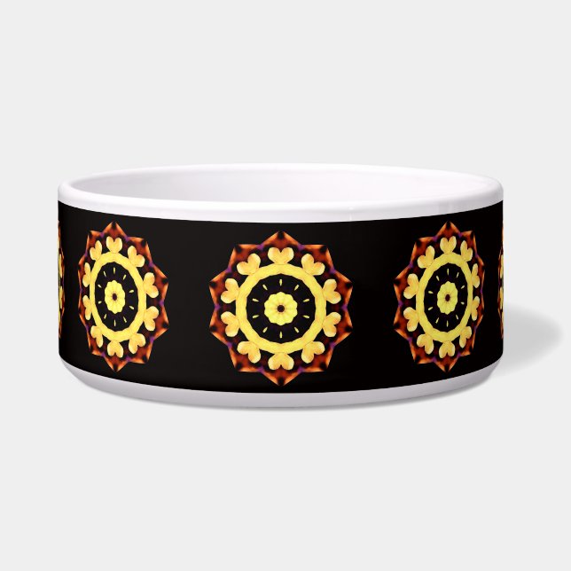 Yellow Sun Ornament Bowl (Front)