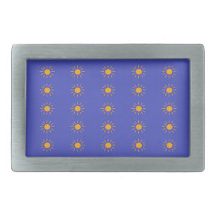 Yellow sun pattern belt buckle
