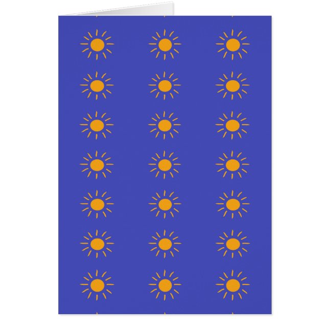 Yellow sun pattern cards (Front)