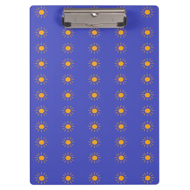 Yellow sun pattern clipboard (Front)