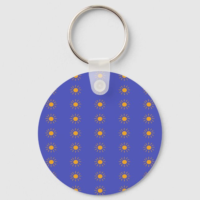 Yellow sun pattern keychain (Front)