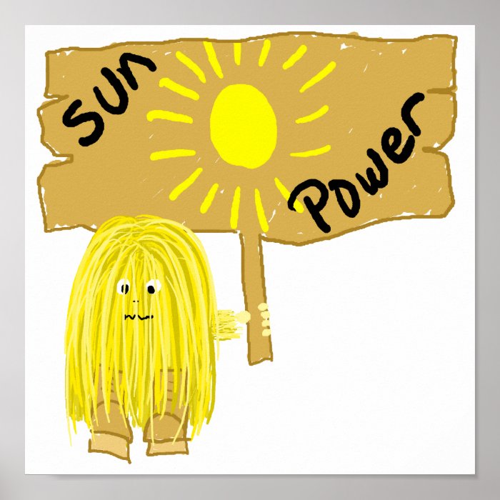 Yellow Sun Power Posters