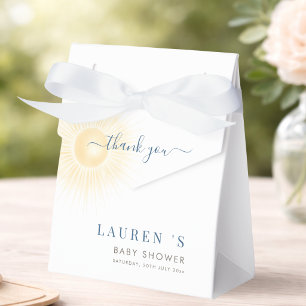 Yellow Sun Sunshine Baby Shower Thank you Favor Boxes