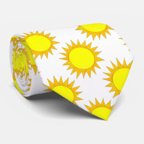 Yellow Sun Sunshine Beach Summer Sunny Day Tie
