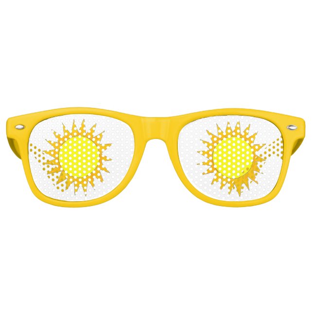 Yellow Sun Sunshine Sunny Suns Beach Party Shades (Front)
