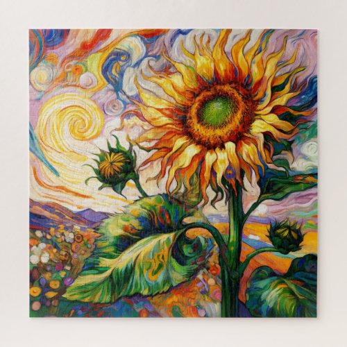 Yellow Sunflower 600 Piece Square Puzzle