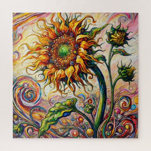 Yellow Sunflower 600 Piece Square Puzzle