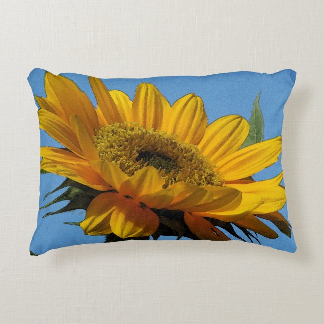 Yellow Sunflower Accent Pillow