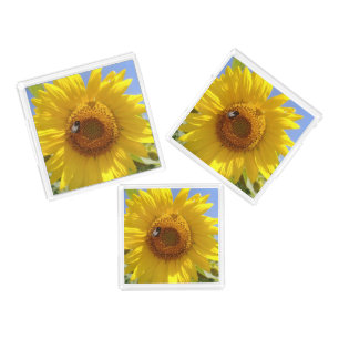 Yellow Sunflower Acrylic Tray