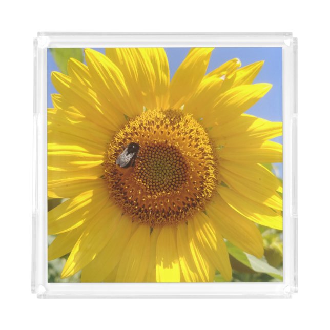 Yellow Sunflower Acrylic Tray (Front)